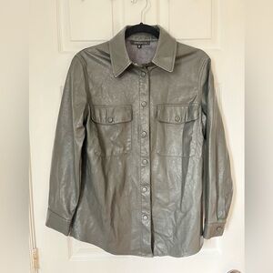 Dynamite faux leather shacket